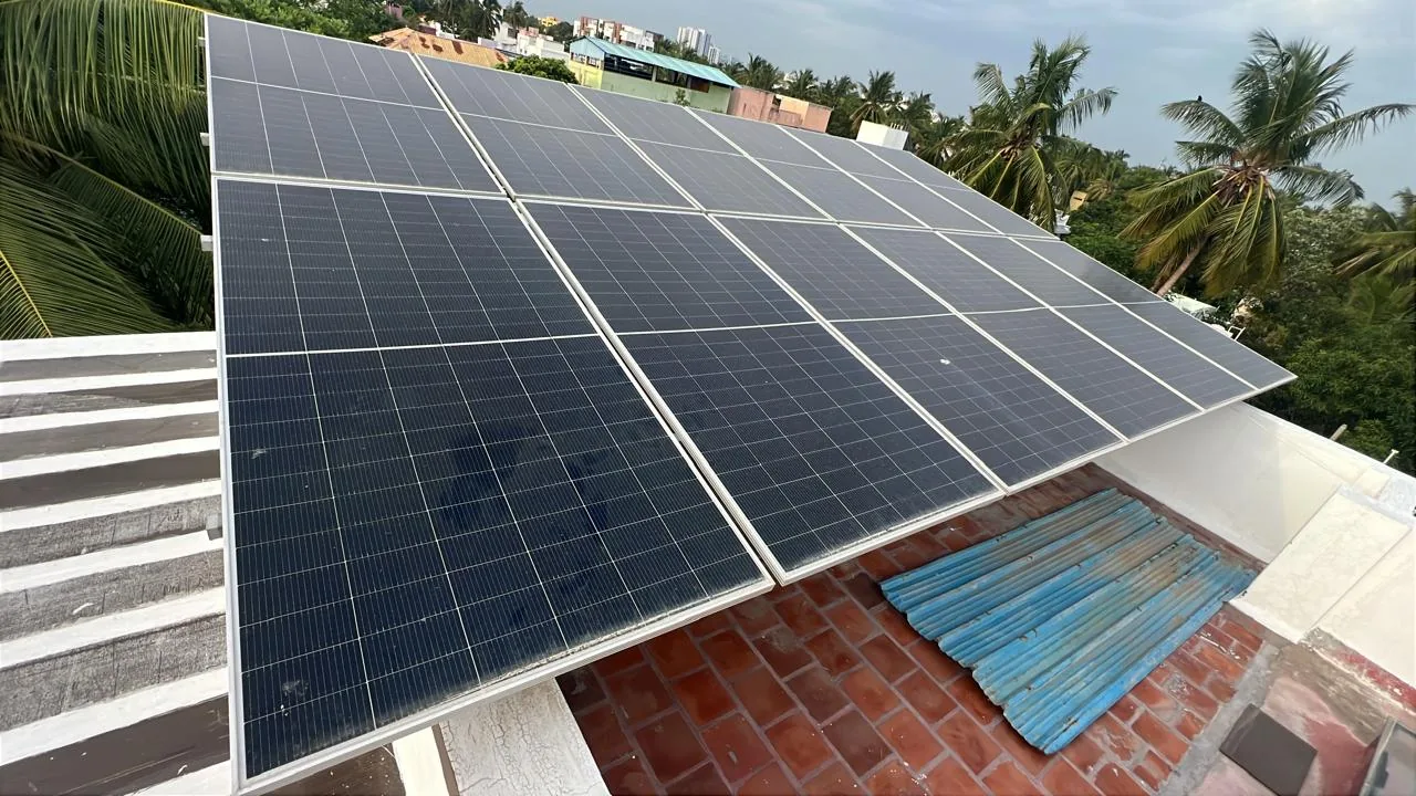 On-grid rooftop solar system