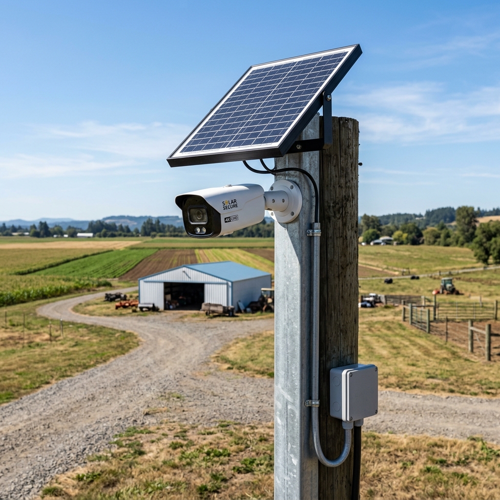 Solar powered outdoor security camera